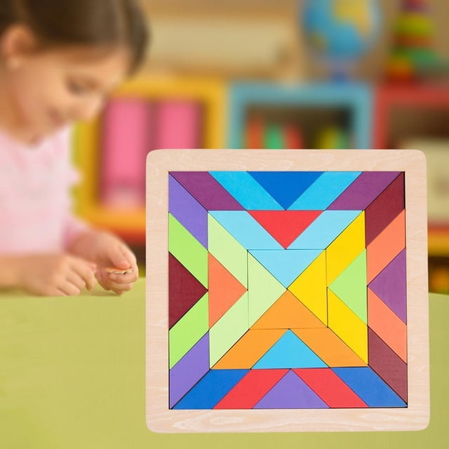 Rompecabezas de Juguete para , de , , , Lógico, Entrenamiento, Tablero de Rompecabezas de Tangram D Hugo Rompecabezas de tangram arcoíris