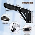thumbnail image 2 of Folding Bracket, 2 Pieces Folding Shelf Support, Heavy Duty Wall-Mounted Folding Bracket, Metal Folding Console Support, Wall-Mounted Folding Brackets, 2 of 5