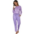 thumbnail image 6 of Cotton Pajamas Sets for Women 2pcs Long Sleeve and Long Pants Pajama Set Cute Print Pajama Set Womens Soft Loungewear Set with Pockets, S-XXL, 6 of 18
