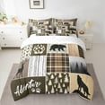 thumbnail image 2 of Manfei Safari Bear Deer 7-Piece Twin Bedding Sets,Adverture Camping Bedding Comforter Set,Howling Wolves Sheet Sets For Boys Kids,Luxury Bedroom Decor, 2 of 8