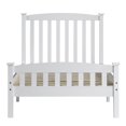 thumbnail image 6 of Hassch Twin Size Wooden Platform Bed, White, 6 of 7