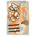 thumbnail image 2 of Galapon, Nikki 13x18 Black Ornate Wood Framed with Double Matting Museum Art Print Titled - Orange And Grey Scramble I, 2 of 4