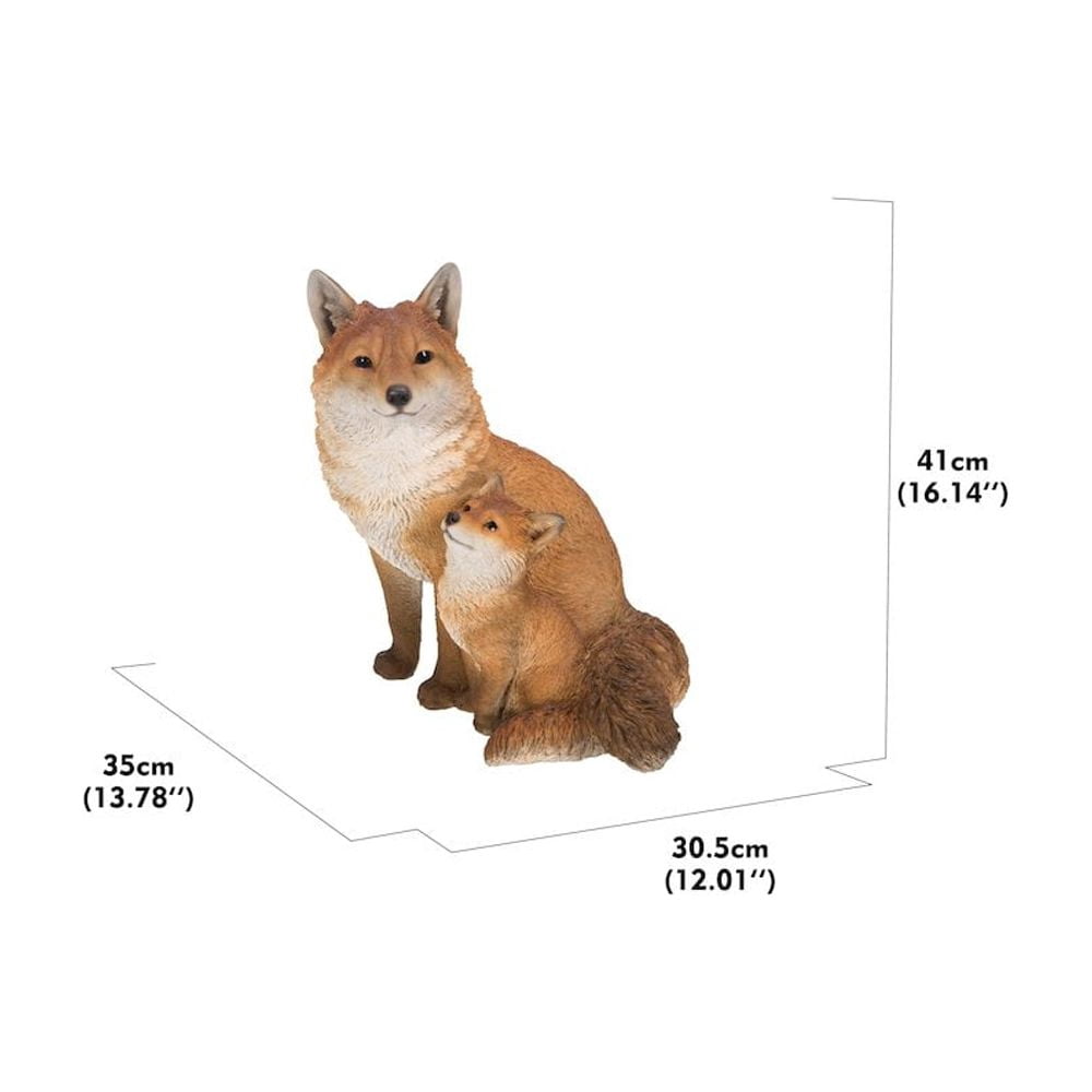 Hi-Line Gift Ltd. Mother & Baby Fox Sitting