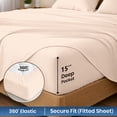 thumbnail image 5 of Dee's Collection 800 TC 4 Piece Sheet Set 15 Inch Deep pocket 100% Egyptian Cotton King Size, Peach Color, 5 of 6
