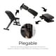 thumbnail image 5 of Banco Fitness Multiposiscion, Banco de Addominales con 2 Ligas Incluidas, Asiento de Pesas Ajustable en 7 Posiciones, Soporta Hasta 250Kg, Negro, 5 of 9