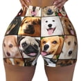 thumbnail image 2 of Fotbe Collage of different dogs Seamless Shorts, Womens Workout Shorts High Waist Stretch Booty Short for Gym/Yoga/Running/Biking-XX-Large-XX-Large, 2 of 8