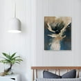 thumbnail image 4 of ARISTURING Brown Blue Gray Abstract Canvas Wall Art Navy Blue Abstract Painting Abstract Blue Watercolor Art Blue Modern Abstract Art Black Grey Brown Dark Blue Painting Blue Abstract Artwork, 4 of 5