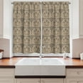 thumbnail image 2 of Ambesonne Victorian Kitchen Curtains, Flora Baroque Classy, 55"x45", Warm Taupe and Sand Brown, 2 of 3