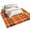 Orange, variant on Brown Green Grid Area Rug 2'x3', Vintage Rustic Minimalist Gingham Plaid Mat Non-Slip Silicone Backing Machine Washable Area Rugs for Front Door Kitchen Sink Area