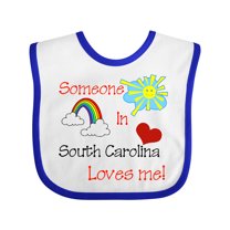 Inktastic Someone in South Carolina Loves Me Boys or Girls Baby Bib