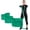 Level 3 / Heavy - Green, variant on CLX Resistance Band with Loops, 5-Foot Non-Latex Exercise Band for Mobility, Rehab, Stretching &  Workouts, Color-Coded Resistance Levels