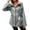 Grey, variant on PMVFHDE Hiking Rain Jacket Women Women's Hooded Zipper Raincoat For Fall And Winter Outdoor Sports Windproof Jacket Casual Commute Hiking Coat Outerwear Black,L