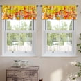 thumbnail image 2 of LALILO Kitchen Curtain Valance Colorful Oil Canvas Oil Rod Pocket Window Curtain 52"x 18" Set of 2, 2 of 5
