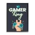thumbnail image 2 of Stupell Industries Gamer King Phrase Boy's Video Game Hobby Design by Angela Nickeas, 2 of 5