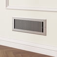 thumbnail image 2 of Naiture Stainless Steel Wall Register, Heavy Duty Rust-Resistant Air Vent Cover, Metal Damper or Lever, Modern Style Grate Wall Vent, Duct Size 4" X 10", Brushed Nickel Finish, 2 of 12