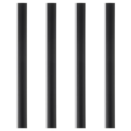 Hemobllo Rubber Dustpan Edge General Users Cleaning Tools Black 4Pcs