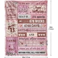 thumbnail image 2 of LHSHID 13 Year Old Girl Birthday Creative Blanket Gift 30x40in, 2 of 7