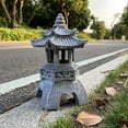 thumbnail image 5 of Garden Accessory Ornament Solar Powered Resin Pagoda Lantern Palace Lanterns Tower Statue Solar Lamp Garden Decor C, 5 of 6