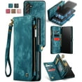 thumbnail image 2 of Wallet Case Compatible with Samsung Galaxy A13 5g 2 in 1 Leather Zipper Detachable Magnetic Phone Case with 10 Card Slots Clutch Purse Cover Samsung Galaxy A13 5g Premium PU Blue, 2 of 12