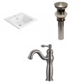 thumbnail image 1 of American Imaginations 21-in. W 1 Hole Ceramic Top Set In White Color - Overflow Drain Incl. AI-29659, 1 of 9