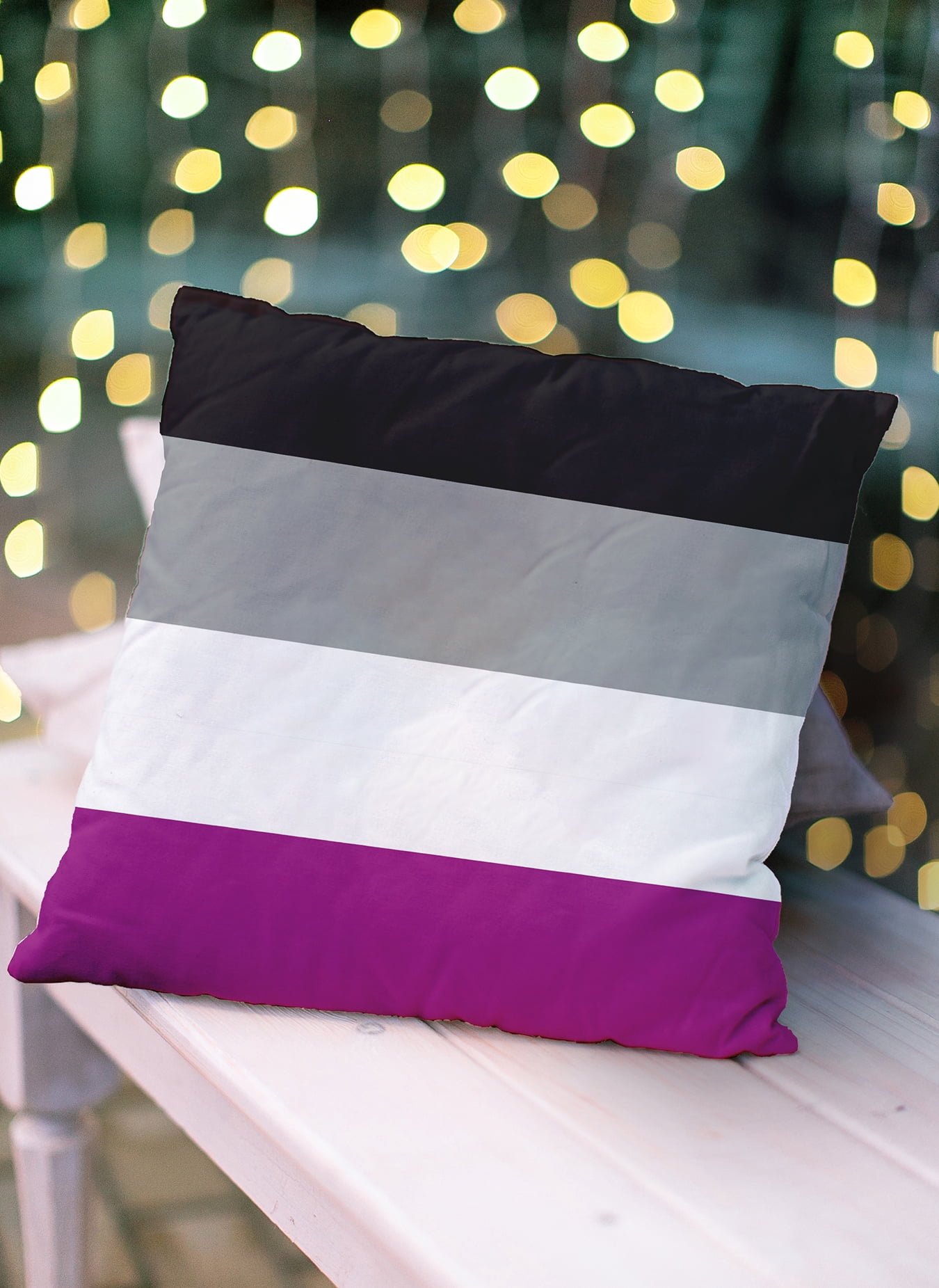 Simply Daisy 16 inch Asexual Flag Outdoor Throw Pillow