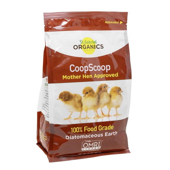 St. Gabriel Organics CoopScoop, 20oz – Food Grade Diatomaceous Earth Supplement for Dry and Hygienic Chicken Coops