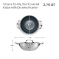 thumbnail image 2 of Tramontina Utsava Tri-Ply Clad 2.7 Qt Covered Kadai with Ceramic Interior – Induction-Ready, 2 of 8