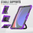 thumbnail image 5 of for Samsung Galaxy Tab S10 Plus/S9 FE+/S9+ Case 12.4 inch, 360 Rotating Shockproof Cover with Stand, Handle, Shoulder Strap (SM-X820/X810/X610), Purple, 5 of 7