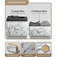 thumbnail image 6 of Sorbus 5-Drawer Dresser: Chest Organizer, Steel Frame, Wood Top, Marble/White Fabric Bins, 6 of 7
