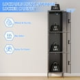thumbnail image 3 of GangMei Metal Storage Locker for School Office Gym Bedroom,Single 3 Door Steel Storage Locker for Employees,Assembly Required,Black, 3 of 6