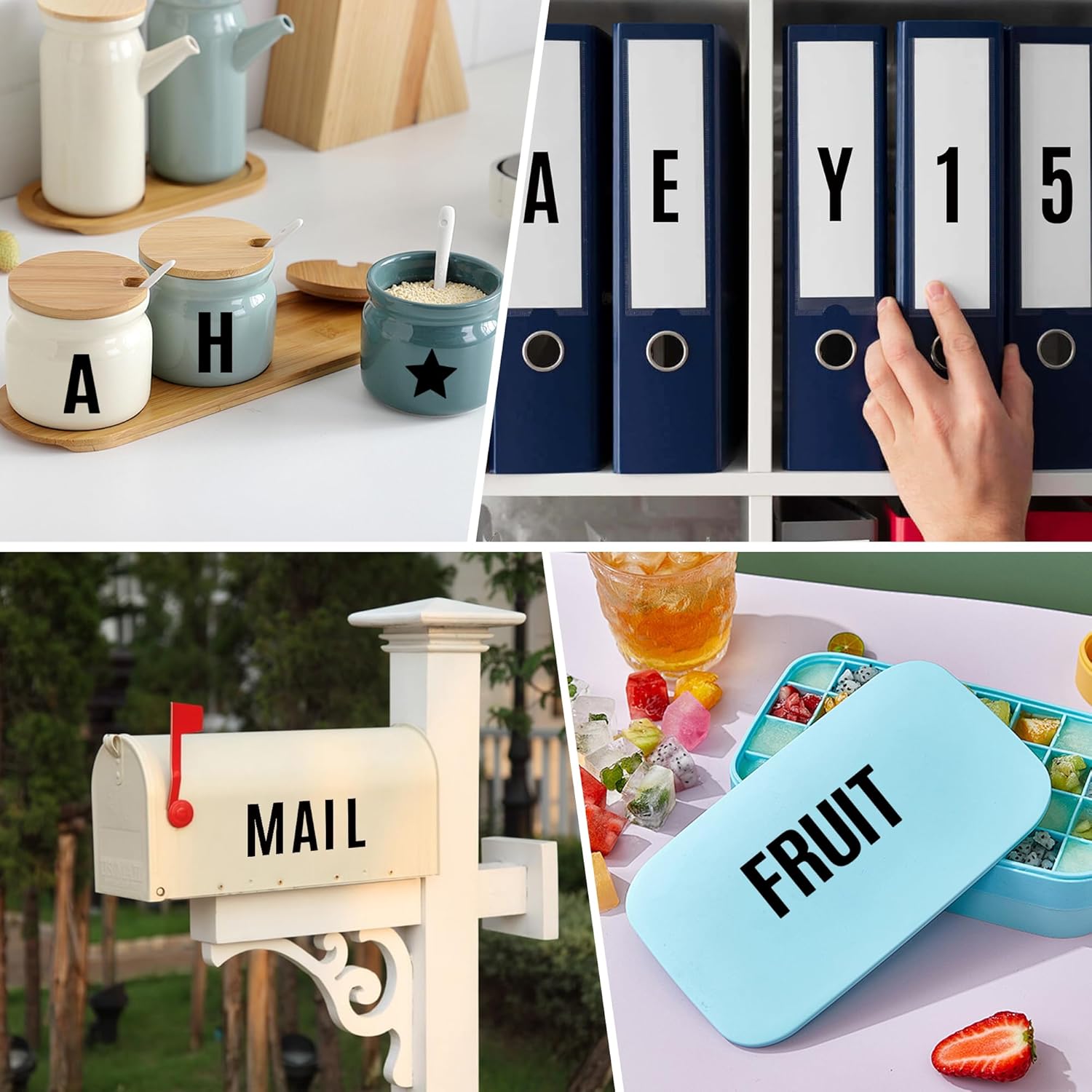 2940 PCS Letter Stickers 30 Sheet Small Mailbox Numbers and Letters,Self-Adhesive Vinyl Waterproof Alphabet Stickers for Mailbox Window Door Sign Poster Bulletin Board Classroom Decor(Black,1 Inch)