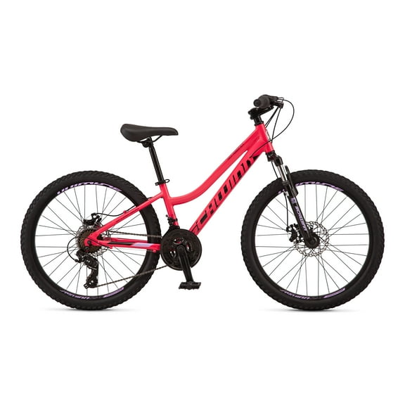 Schwinn High Timber ALX Mountain Bike, 24 Inch Wheel, Ages 10-15, Coral