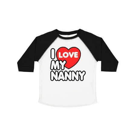 

Inktastic I Love My Nanny Gift Toddler Boy or Toddler Girl T-Shirt