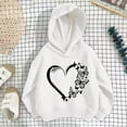 thumbnail image 2 of LIIPEE Girls Boys Hoodies Cartoon Love Heart Butterfly Printed Long Sleeve Pullover Hooded Sweatshirt Girls Leisure Party Sweatshirts,White,8-9 Years, 2 of 9