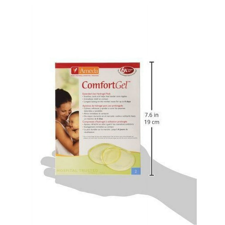 Ameda ComfortGel Nipple Gel Soothing Pads, Breastfeeding Pads Nipple  Therapy, Reusable Cooling Relief, Helps Provide Nipple Pain Relief. 1 Pair  (2 Count) 1 Pair (Pack of 1)