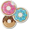 Donut Time Assorted Round Paper Dessert Plates 8 Count for 8 Guests