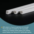 thumbnail image 3 of Uxcell 10mmx10mmx250mm White Plastic Model Tube ABS Square Tube for Model Making DIY 5 Pack, 3 of 5