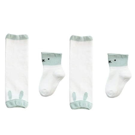 

Size M baby knee pads non-slip socks crawling baby cartoon knee elbow protection cotton