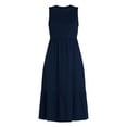thumbnail image 5 of Time and Tru Women's Sleeveless Cotton Knit Tiered Midi Dress, Sizes XS-XXXL, 5 of 5