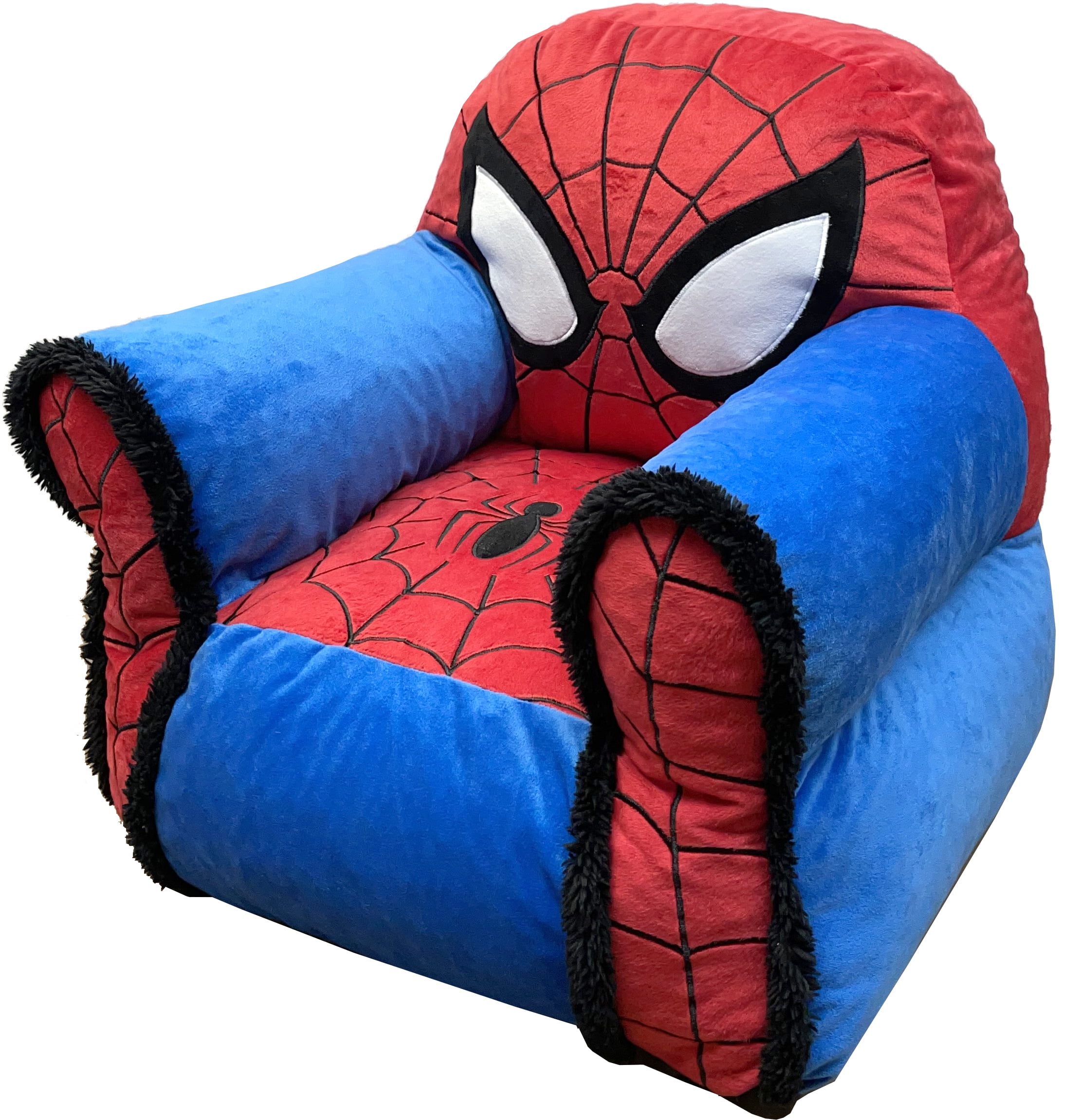 Details about   Marvel Spiderman Kids Plush Sofa Figural Bean Bag Chair With Sherpa Trimming USA 