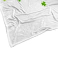 thumbnail image 4 of St. Patrick's Day Clover Throw Blanket, Green Clover Shamrock Irish Shamrock Throw Flannel Blankets for Couch & Bed, Plush Cozy Fuzzy Blanket 50" x 60", Super Soft & Warm Blankets, 4 of 4