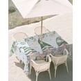 thumbnail image 3 of 60x84 Inch Outdoor Tablecloth with Umbrella Hole Zipper Rectangle Coastal Eucalyptus Rectangular Tablecloths Outside Waterproof Botanical Blue Green Gnomes Leaf Patio Table Cover for Picnic Party, 3 of 8