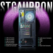 STGAubron Gaming Tower PC, Intel Core I7 up to 3.9 Ghz, Radeon RX 580 8G Graphics, 16G Ram, 512G Ssd, Wifi, Bt 5.0, RGB Fan x6, W11H64