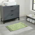 thumbnail image 7 of Jean Pierre Ricardo Cotton Fringe 27 x 45 in. Bath Rug, Sage Green, 7 of 7