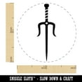 thumbnail image 2 of Ninja Weapon Sai Self-Inking Rubber Stamp Ink Stamper - Green Ink - Medium 1 Inch, 2 of 7