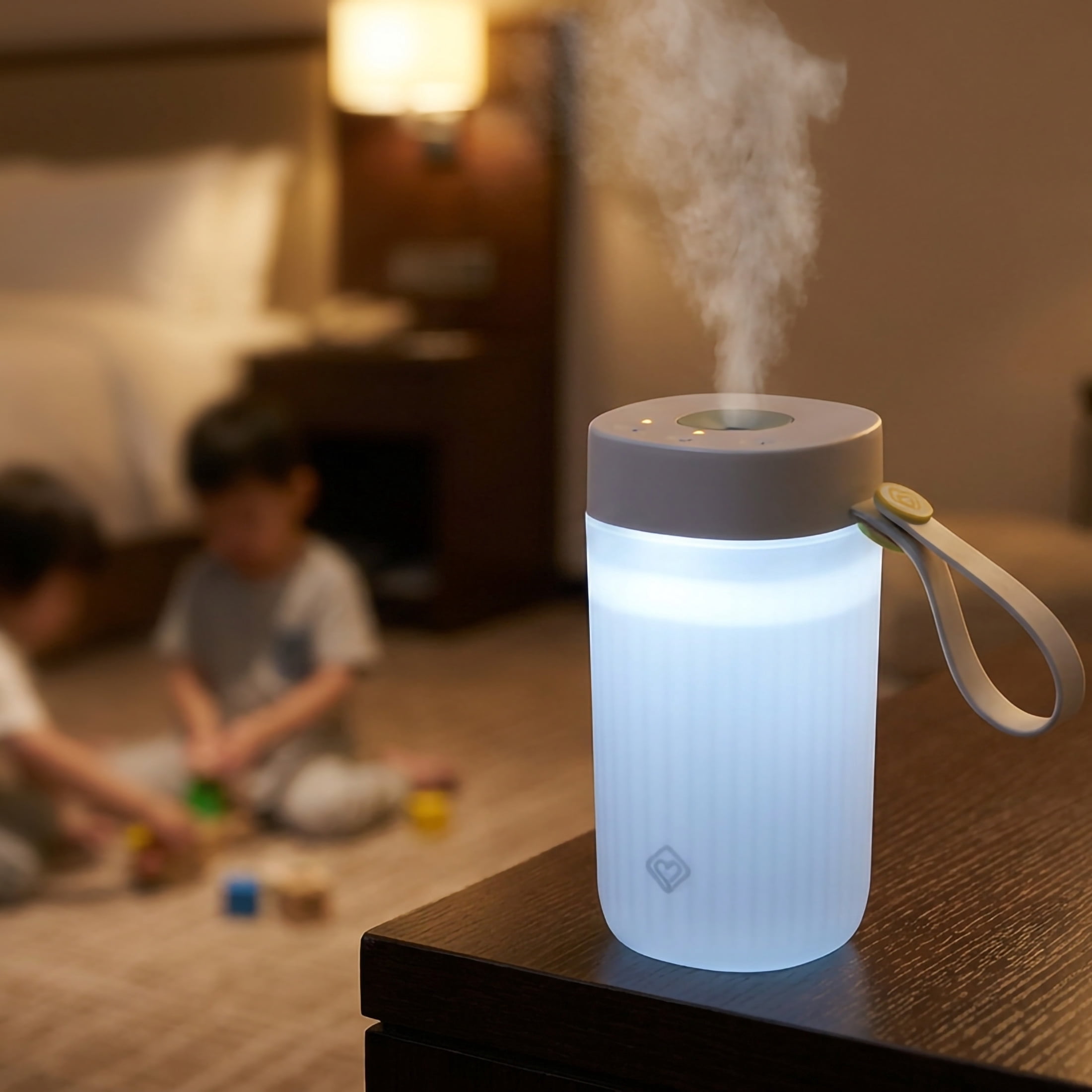 Safety 1st HumidiGlo™ 3-in-1 Travel Humidifier, Small Humidifier for Bedroom