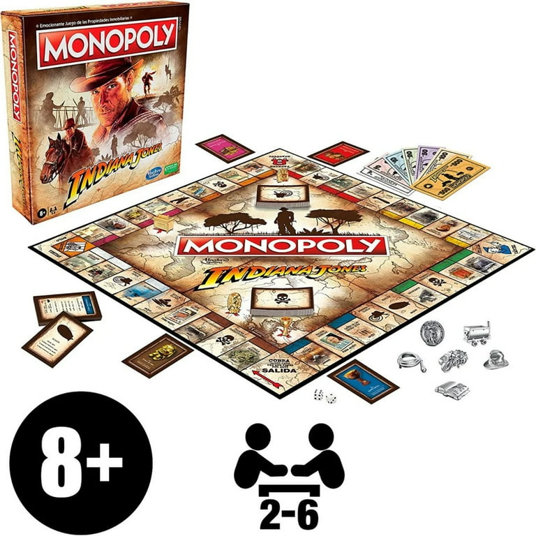 Hasbro Indiana Jones Edition Monopoly Game, Includes Deeds +