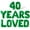 Green, variant on Letter Balloons - 40 YEARS LOVED 16" Inch Alphabet Letters Foil Mylar Balloon 40th Birthday Party Banner (Gold)
