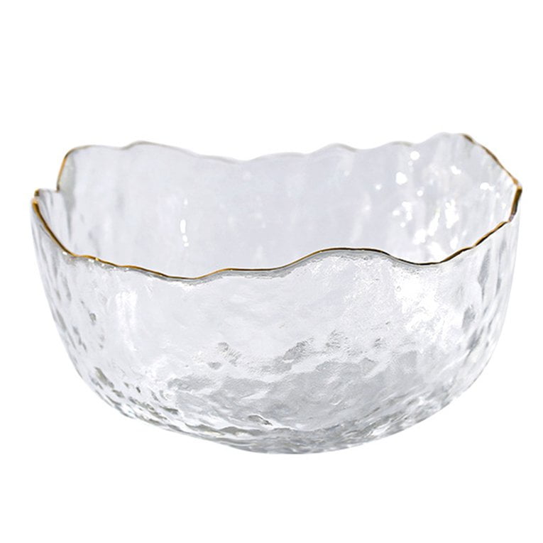 Household Glass Salad Bowl Multifunctional Container Transparent