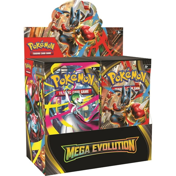 Pokemon JCC : Présentoir de Boosters Améliorés Méga-Évolution - 36 Paquets et Dessus de Boîte